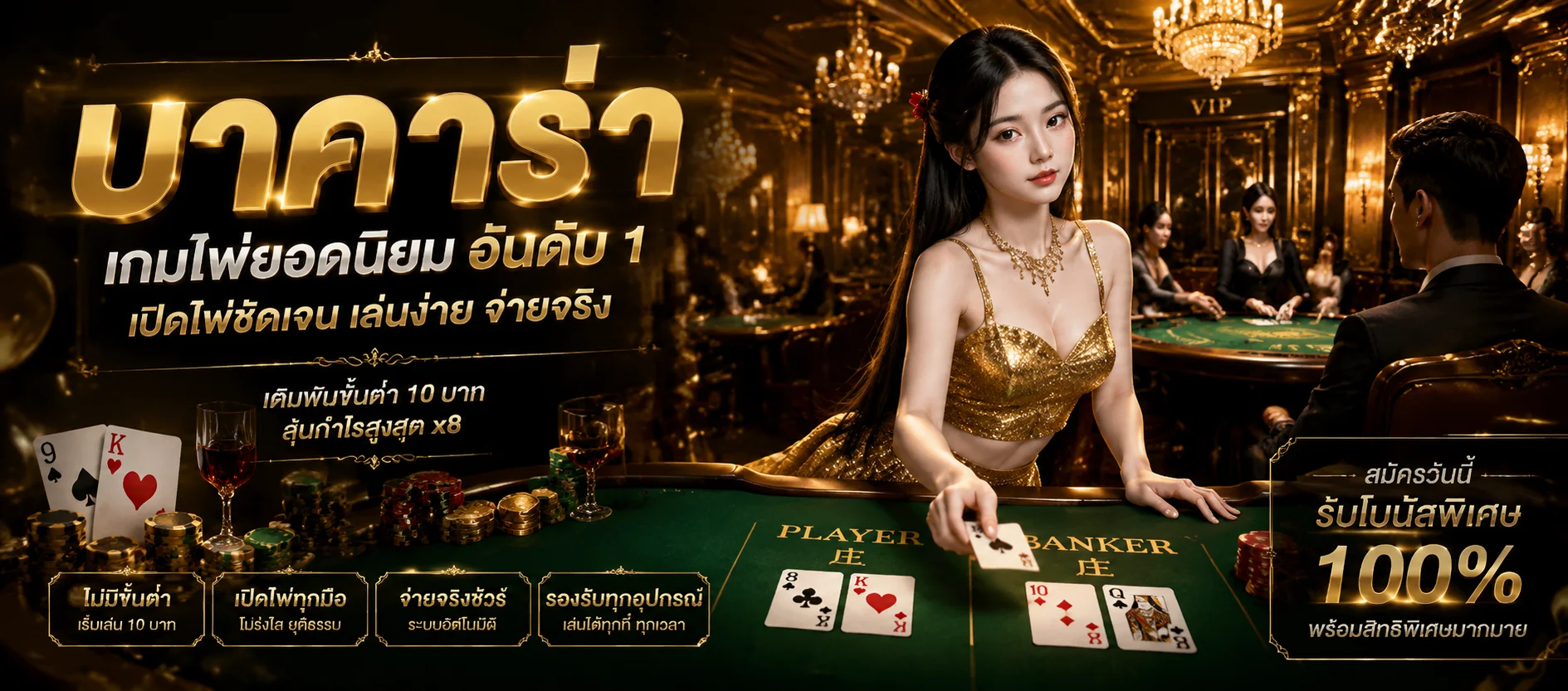 คาสิโนออนไลน์ DUCK1688 บาคาร่าสดถ่ายทอดจากห้องจริง